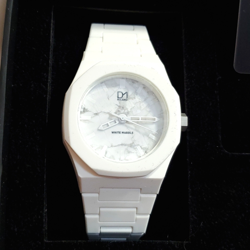 D1 Milano White Marble Face Watch FREE SHIPPING